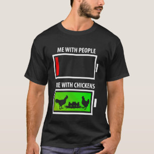 人といる私 vs. 鶏といる私 おもしろい 鶏 愛 tシャツ