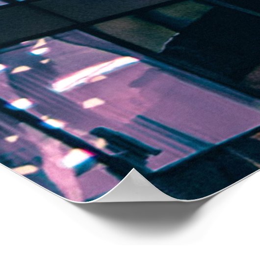 人との建物の建築写真 ポスター (角)