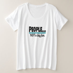 人とファンの内向的なジョークは大きくない プラスサイズTシャツ