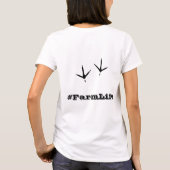 人と会えば会うほどチキンが好き!!! Tシャツ (裏面)