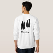 人と会えば会うほどヤギが好き スウェットシャツ (裏面フル)