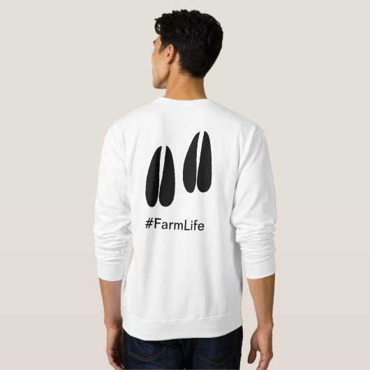 人と会えば会うほどヤギが好き スウェットシャツ (裏面フル)