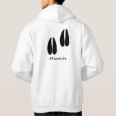 人と会えば会うほどヤギが好き パーカ (裏面)