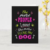 人と会えば会うほど犬が好きになる カード (黄色い花)