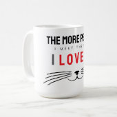 人と出会えば出会うほど猫が好き コーヒーマグカップ (正面左)