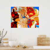 人と地球温暖化 ポスター (キッチン)