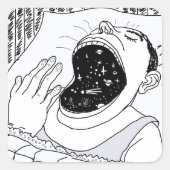 人と宇宙 スクエアシール (正面)