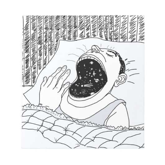 人と宇宙 ノートパッド (正面)