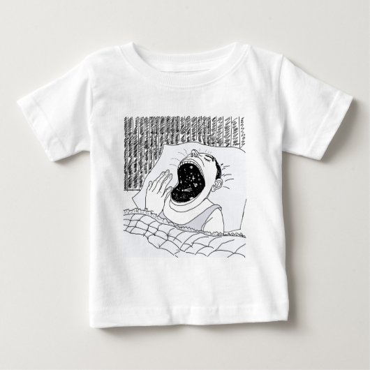人と宇宙 ベビーTシャツ (正面)