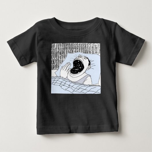 人と宇宙 ベビーTシャツ (正面)