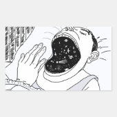 人と宇宙 長方形シール (正面)