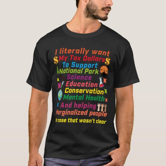 人と惑星のための税ドル Tシャツ (正面)