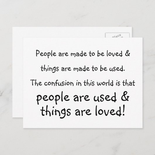 人と物 ポストカード (正面/裏面)