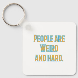 人と風変わり懸命キーチェーン キーホルダー