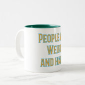 人と風変わり懸命 ツートーンマグカップ (正面左)