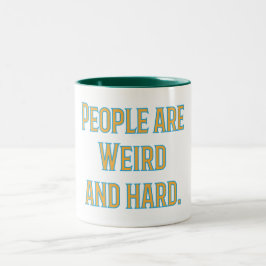 人と風変わり懸命 ツートーンマグカップ