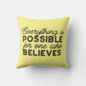 人には何でも可能信じだ クッション (裏面)