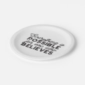 人には何でも可能信じだ ペーパープレート (アングル)