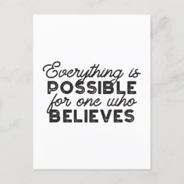 人には何でも可能信じだ ポストカード