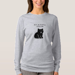 人にゃ会いたくない猫の女性用 Tシャツ