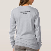 人にゃ会いたくない猫の女性用 Tシャツ (裏面)