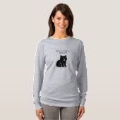人にゃ会いたくない猫の女性用 Tシャツ (正面フル)