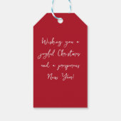 人にクリスマスのお祝いカラフル ギフトタグ (裏面)