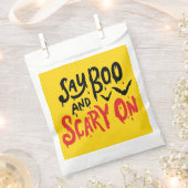 人にブーと怖い声を出す |面白いハロウィーンパーティー フェイバーバッグ (クリップ留めされた状態)