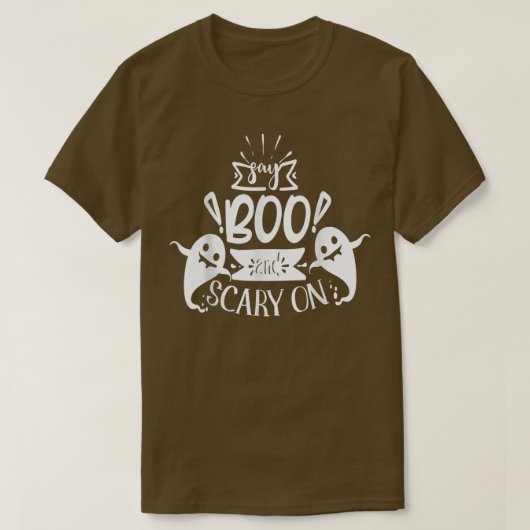人にブーと怖い声を出す Tシャツ (デザイン正面)