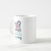 人に会えば会うほど犬を愛する コーヒーマグカップ (正面左)