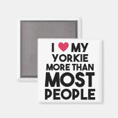 人に対するヨークシャーテリア マグネット (正面/裏面)