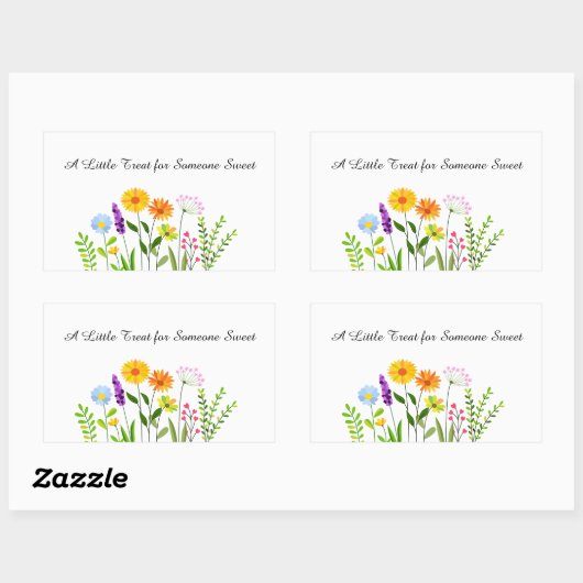 人に少し甘い物を与える 長方形シール (シート)