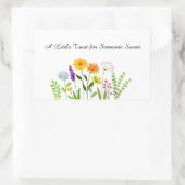 人に少し甘い物を与える 長方形シール (バッグ)