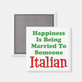 人に幸せ結婚したがあるイタリアン マグネット (正面/裏面)