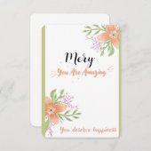 人に感謝していする サンキューカード (正面/裏面)