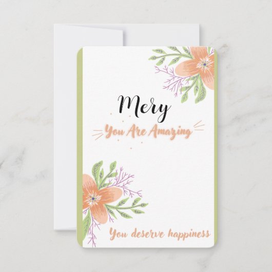 人に感謝していする サンキューカード (正面)