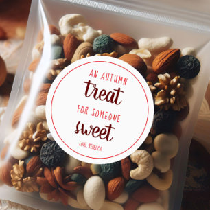 人に甘い感謝祭を贈る秋のお祝い ラウンドシール