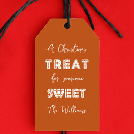 人に甘い茶色のクリスマストリートメント ギフトタグ