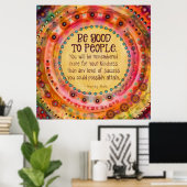 "人に良インスパイアしかわいらし" ポスター (ホームオフィス)