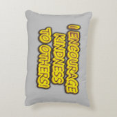 「人に親切にしてやれよ！」 かわいいデザイン。買 アクセントクッション (裏面(縦))