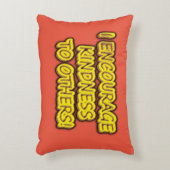 「人に親切にしてやれよ！」 かわいいデザイン。買 アクセントクッション (正面(垂直))