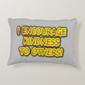 「人に親切にしてやれよ！」 かわいいデザイン。買 アクセントクッション (裏面)