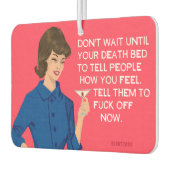 人に話すのを待つ感じな..- おもしろい カーエアーフレッシュナー (左)