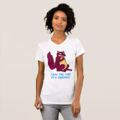 人ねじで締めて下さい! 私はリスです! Tシャツ (正面フル)