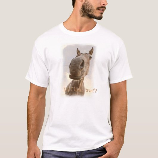 人のおもしろいな馬のTシャツ Tシャツ (正面)