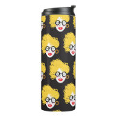 人のおもしろい群れ、かわいい背景 タンブラー (回転左)