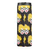 人のおもしろい群れ、かわいい背景 タンブラー (裏面)