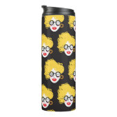 人のおもしろい群れ、かわいい背景 タンブラー (回転右)