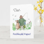 人のためのウェールズの挨拶のバースデー・カード: 採取 カード (黄色い花)