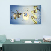 人のためのパーソナライズな第21誕生日の旗のアイディア 横断幕 (トレードショー)